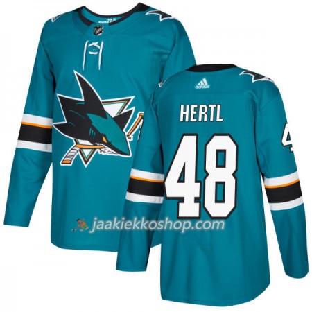 Miehille NHL San Jose Sharks Pelipaita Tomas Hertl 48 Adidas 2017-2018 Teal Authentic